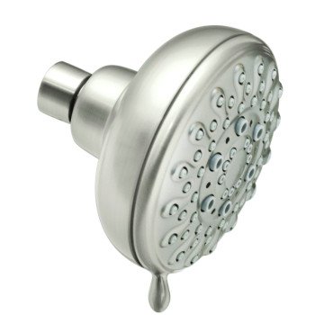 Moen Banbury Series 23045SRN Shower Head, 2 gpm, 1/2 in Connection, IPS, Brushed Nickel, 4 in Dia