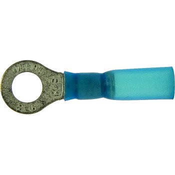 Calterm 65711 Ring Terminal, 16 to 14 AWG Wire, Copper Contact, Blue
