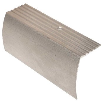 Shur-Trim FA2190BCL12 Stair Nose Moulding, 12 ft L, 1-1/8 in W, Aluminum, Bright Clear