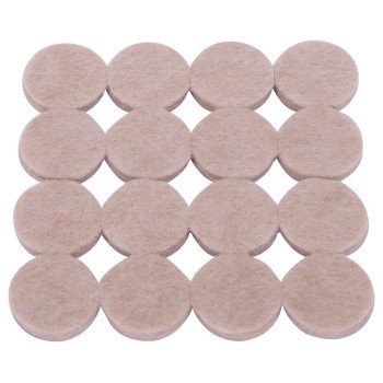 ProSource FE-50201-PS Furniture Pad, Felt Cloth, Beige, 1 in Dia, 3/16 in Thick, Round