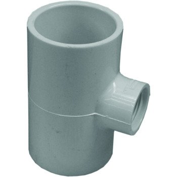 IPEX 435801 Reducing Pipe Tee, 1-1/2 x 1-1/2 x 3/4 in, Slip x Slip x Slip, PVC, White, SCH 40 Schedule