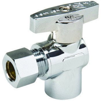 Southland 190-432HC Stop Valve, 3/8 x 1/2 in Connection, Compression x Sweat, 125 psi Pressure, Brass Body