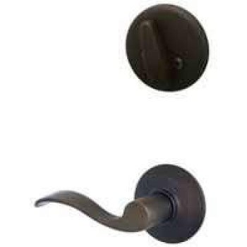 Schlage F59ACC716LH Handleset Interior Trim, 1 Grade, Mechanical Lock, Metal, Aged Bronze, Lever Handle, Residential