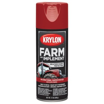 Krylon K01933000 Farm Equipment Spray, High-Gloss, International Harvester Red, 12 oz