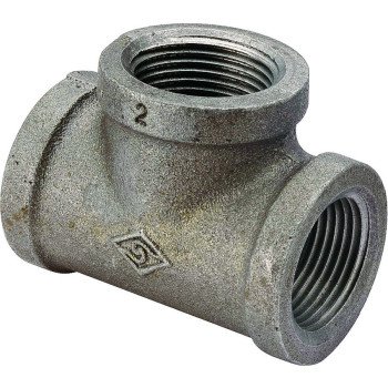 ProSource B130R 20X15X15 Pipe Tee, 1/2 x 3/4 x 1/2 in, Threaded, Malleable Iron, SCH 40 Schedule, 300 PSI Pressure