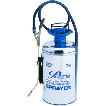 Chapin 1253 Handheld Sprayer, 2 gal Tank, Stainless Steel Tank, 42 in L Hose, Silver