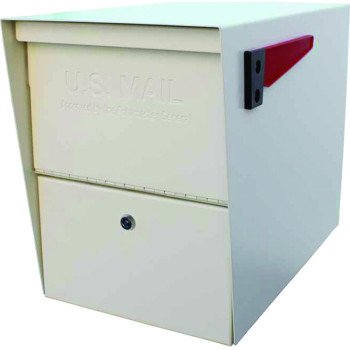 Mail Boss Packagemaster Series 7207 Mailbox, White, Steel, Powder-Coated, 11-1/4 in W, 21 in D, 13-3/4 in H