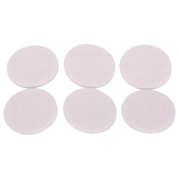 ProSource FE-50225-PS Furniture Pad, Felt Cloth, White, 1-3/8 in Dia, 5/64 in Thick, Round