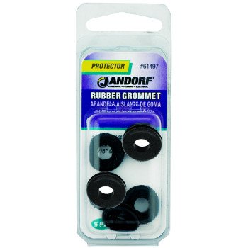 Jandorf 61497 Grommet, Rubber, Black, 3/16 in Thick Panel