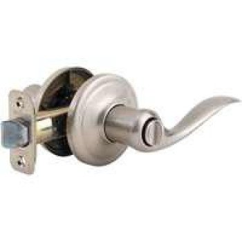 Kwikset Signature Series 730TNL15RCALRCS Privacy Lever, Thumbturn Lock, Satin Nickel, Zinc, Residential, Reversible Hand