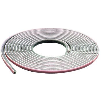 M-D 04267 Replacement Weatherstrip, 1/4 in W, 7/32 in Thick, 17 ft L, Vinyl, Gray, Self Adhesive Mounting