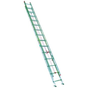 Werner D1128-2 Extension Ladder, 27 ft H Reach, 200 lb, Aluminum