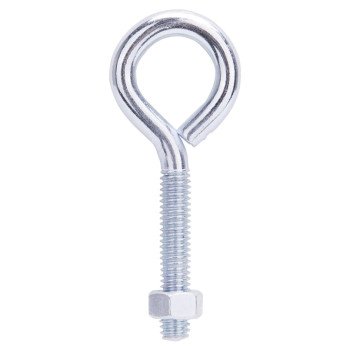 ProSource LR277 Eye Bolt, 7.8 mm Thread, Machine Thread, 1-3/4 in L Thread, 1-1/4 in Dia Eye, 220 lb Working Load, Steel