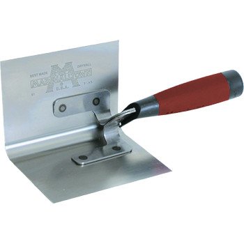 Marshalltown 51D Corner Trowel, 3-1/2 in W Blade, 5 in L Blade, Stainless Steel Blade, DuraSoft Handle