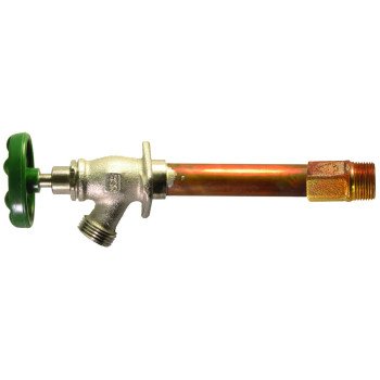 Arrowhead Brass 456 Series 456-04LF Wall Hydrant, 1/2 in Inlet, MIP x Copper Sweat Inlet, 3/4 in Outlet, 13 gpm