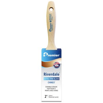 Premier Riverdale 17271 Paint Brush, 2 in W, Beavertail Varnish Brush, 2-11/16 in L Bristle, Chinex Bristle