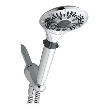 Waterpik EasySelect, PowerSpray+ LAR-563 Handheld Shower Head, 1/2 in Connection, 2.5 gpm, 5-Spray Function, Chrome