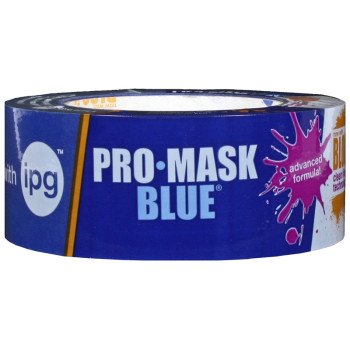 IPG 9532-1.5 Masking Tape, 60 yd L, 1.4 in W, Crepe Paper Backing, Blue