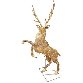 Puleo Asia Limited 75-YD1678L Lighted Elk, LED, Twinkling, Warm White, 48 H in