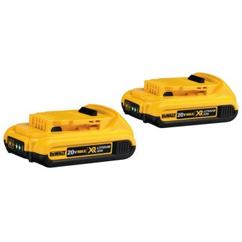 DEWALT DCB203-2 Rechargeable Battery Pack, 20 V Battery, 2 Ah