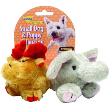 Zoobilee 0353595 Dog Toy, S, Elephant, Moose, Synthetic Fabric, Multi-Color