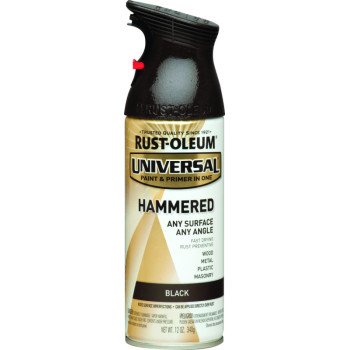 Rust-Oleum 245217 Hammered Spray Paint, Hammered, Black, 12 oz, Can