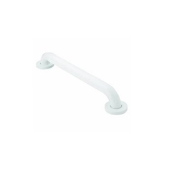 Moen R8918W Grab Bar, 500 lb, Stainless Steel, Glacier, Screw Mounting