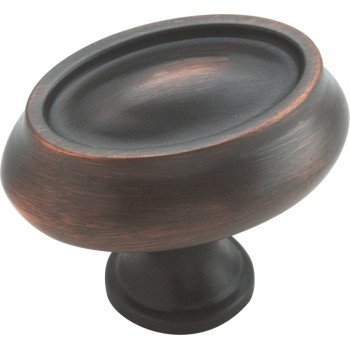 Amerock BP26127ORB Cabinet Knob, 1-3/16 in Projection, Zinc, Oil-Rubbed Bronze