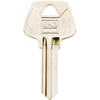 Hy-Ko 11010S3 Key Blank, Brass, Nickel, For: Sargent Cabinet, House Locks and Padlocks