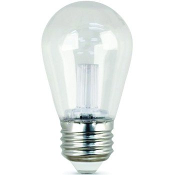 Feit Electric BPS14/SU/LED LED Lamp, Decorative, S14 Lamp, 11 W Equivalent, E26 Lamp Base, Clear, Warm White Light