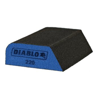 Diablo ENDURA-BOND DFBCOMBMFN01G Dual Edge Sanding Block, 4 in L, 2-1/2 in W, 220 Grit, Ultra Fine