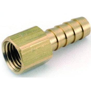 Anderson Metals 129F Series 757002-0804 Hose Adapter, 1/2 in, Barb, 1/4 in, FPT, Brass