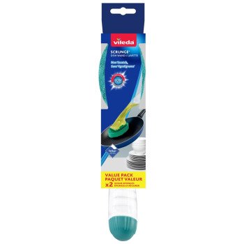 Vileda 161601 Multi-Use Sponge Dishwand, 3.9 in W Brush, 11 in L