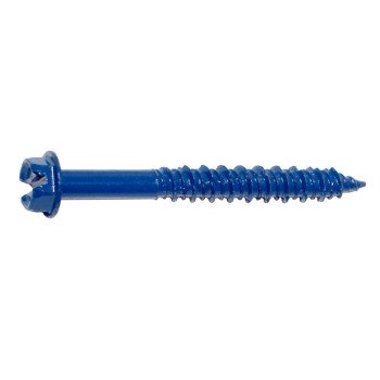 Midwest Fastener 09268 Masonry Screw, 1/4 in Dia, 2-1/4 in L, Steel, 100/PK