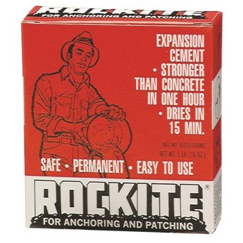 Rockite 10001 Expansion Cement, Powder, White, 1 lb Box