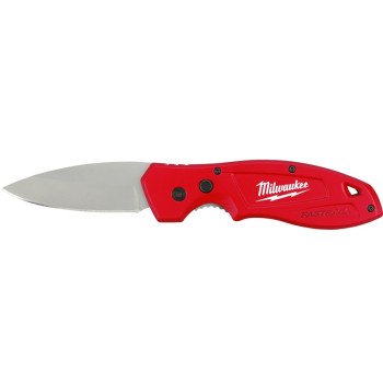 Milwaukee FASTBACK Series 48-22-1520 Pocket Knife, 5 in L Blade, Stainless Steel Blade, 1-Blade, Contour-Grip Handle