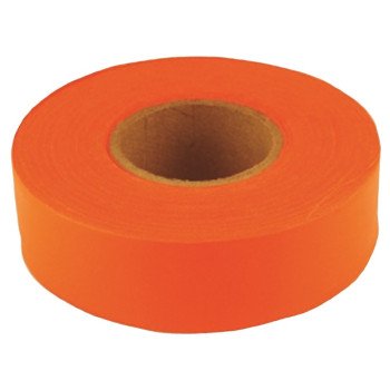 CH Hanson Sub-Zero Series 17007 Flagging Tape, 150 ft L, 1-3/16 in W, Fluorescent Orange, PVC