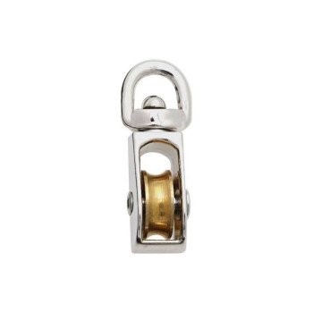 National Hardware N243-568 Pulley, 3/16 in Rope, 9 lb Working Load, 1/2 in Sheave, Nickel