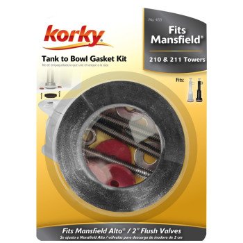 Korky 453BP Gasket and Hardware Kit, Rubber, Black