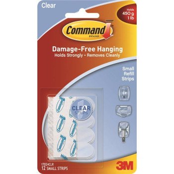 Command 17024CLR Refill Strip, Clear, 1 lb