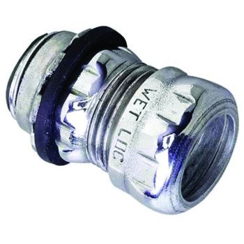 Halex 62512 Connector, 1-1/4 in Compression, Steel, 3/BX