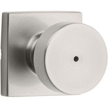 Weiser GA331 CBK15 SQT Privacy Door Knob, Zinc, Satin Nickel