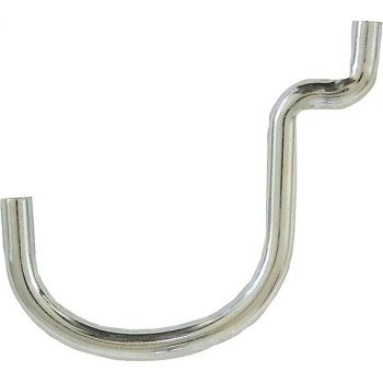 Crawford 14158 Peg Hook, 5/8 in Projection, 1-1/2 in L x 1/4 in W x 2 in H Dimensions, Black/Silver, Zinc