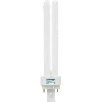 Sylvania 21114 Compact Fluorescent Bulb, 26 W, T4 Lamp, G24D-3 Lamp Base, 1710 Lumens, 3500 K Color Temp