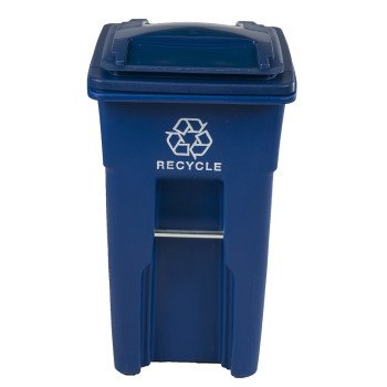 CAN RECYCLE 2 WHEEL BLUE 32GA