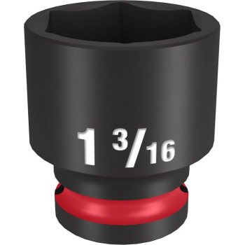 Milwaukee SHOCKWAVE Impact Duty Series 49-66-6213 Shallow Impact Socket, 1-3/16 in Socket, 1/2 in Drive, Square Drive