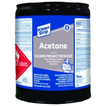 Klean Strip CAC18 Acetone Thinner, Liquid, Characteristic Ketone, Sweet Pungent, Clear, 5 gal, Can