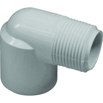 IPEX 035502 Street Elbow, 1 in, Socket x MNPT, 90 deg Angle, PVC, White, SCH 40 Schedule, 450 psi Pressure