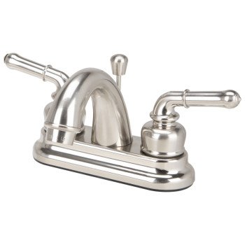 Boston Harbor JY-4233BN Lavatory Faucet, 1.5 gpm, 2-Faucet Handle, Brass, Nickel Plated, Lever Handle