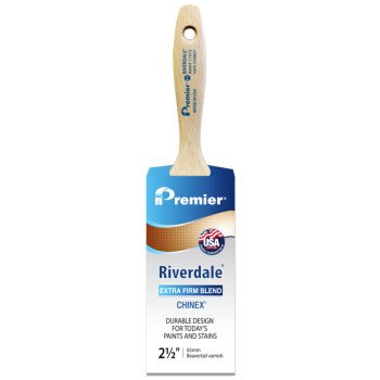 Premier Riverdale 17272 Paint Brush, 2-1/2 in W, Beavertail Varnish Brush, 2-15/16 in L Bristle, Chinex Bristle